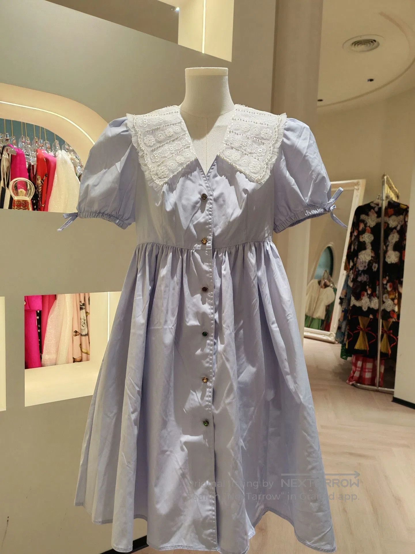 Joya JORYA Lace Puff Sleeve Dress. Size XL / US 12-14 / IT 48-50 - 1 Thumbnail