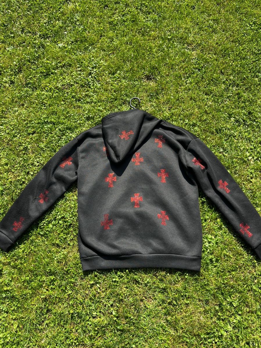 Hysteric Glamour Y2k Red Rhinestone Crosses Zip-up opium hysteric glamour Size US M / EU 48-50 / 2 - 2 Thumbnail