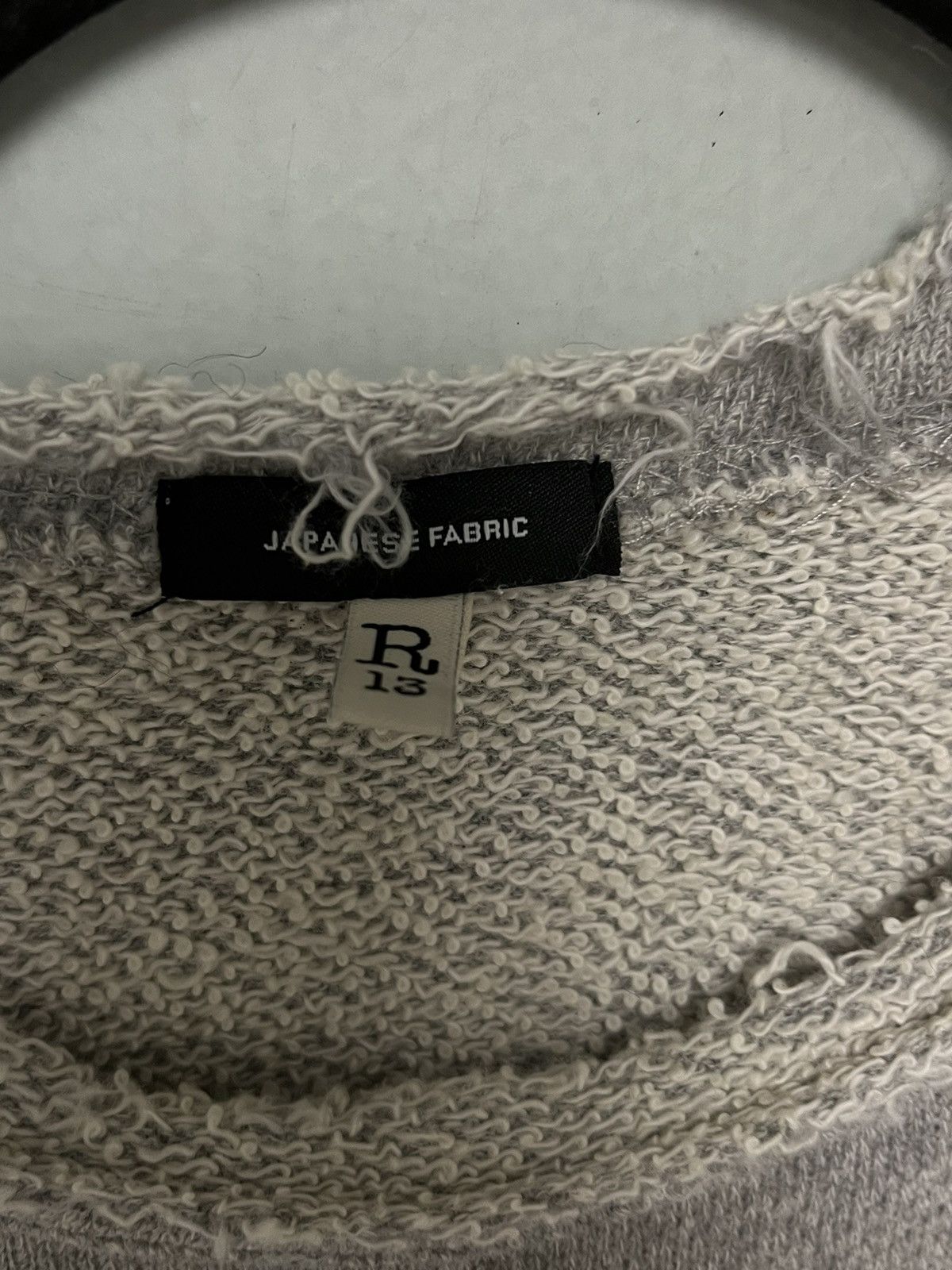R13 Shredded Edge Oversized Crewneck. Medium Size M / US 6-8 / IT 42-44 - 4 Thumbnail