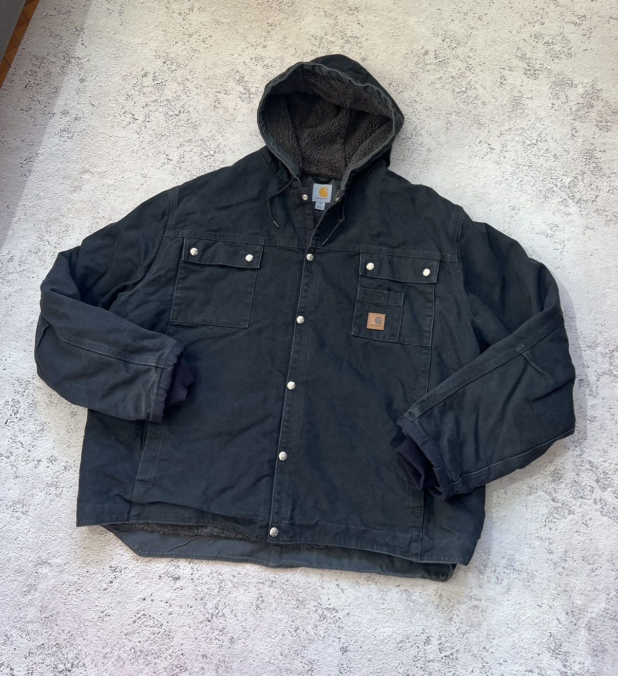 Carhartt × Vintage Carhartt Vintage Faded Work Jacket Sherpa Size US XXL / EU 58 / 5 - 6 Thumbnail