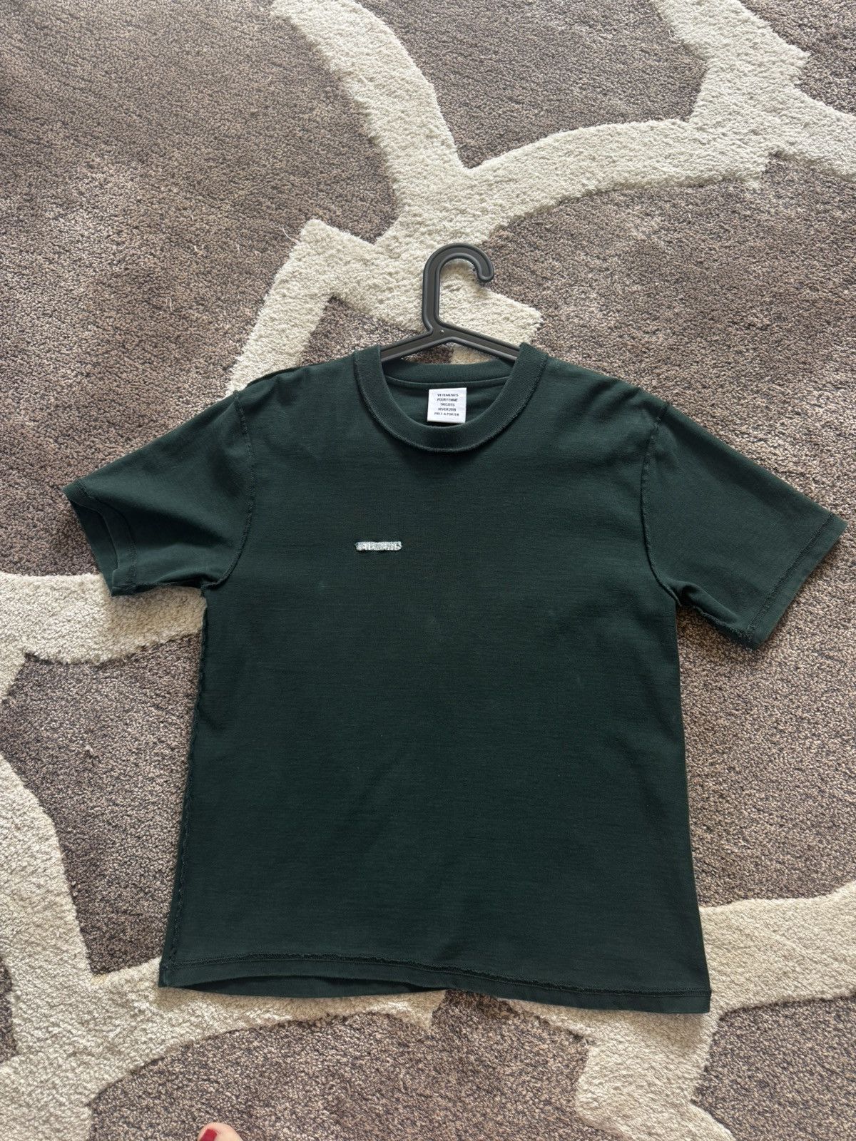Vetements Green Logo Inside Out T-shirt
