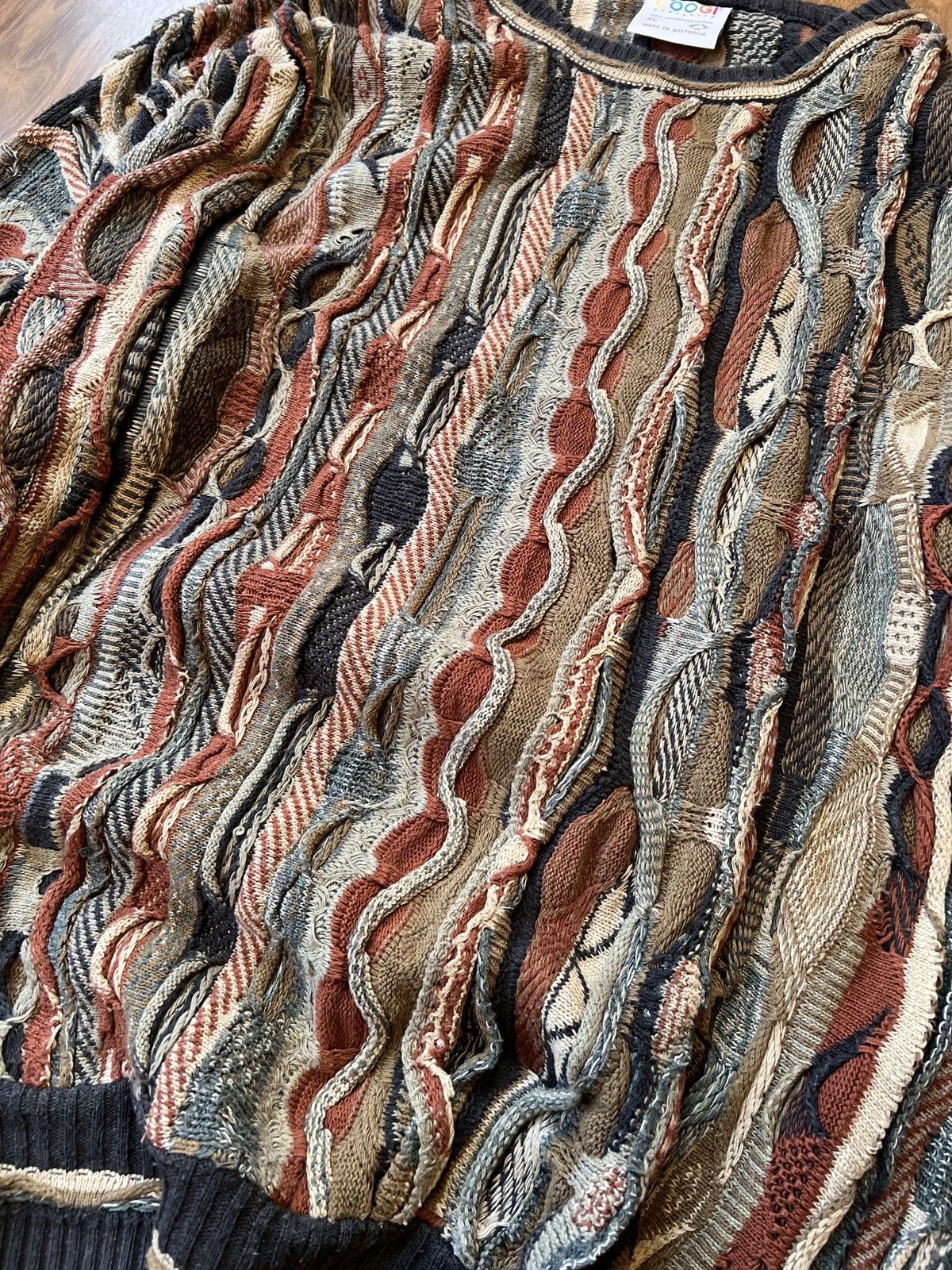 Coogi Rare Coogi 3D Knit / Sweater (Brown/Orange/Black/Blue) Size US XL / EU 56 / 4 - 5 Thumbnail