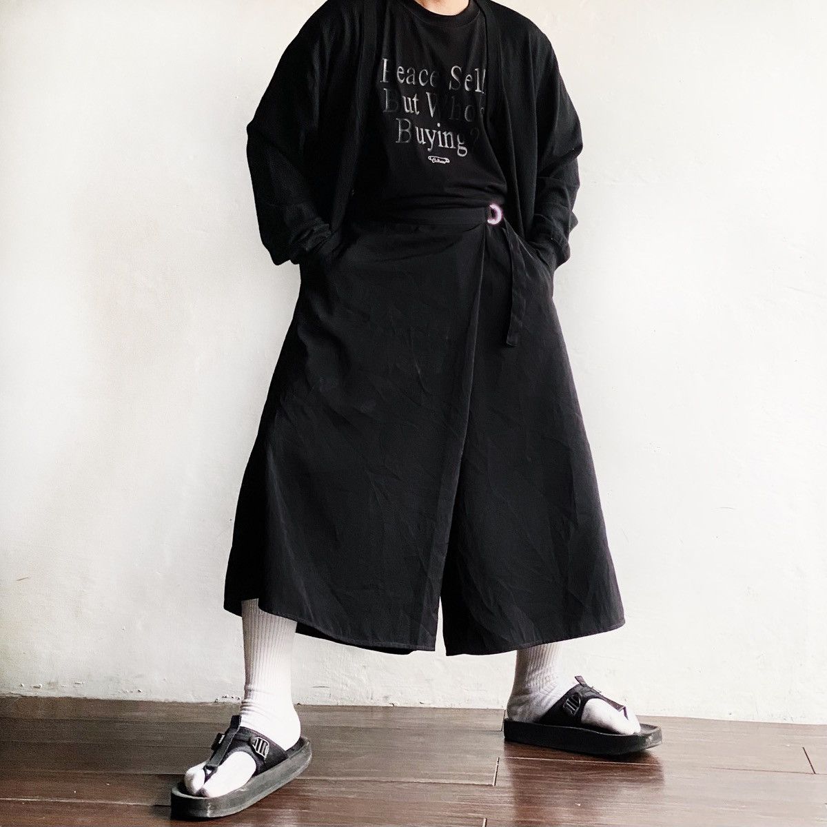 Yohji Yamamoto GU WIDE LEG HAKAMA PANTS LOOK LIKE YOHJI YAMAMOTO STYLE Size US 32 / EU 48 - 9 Thumbnail