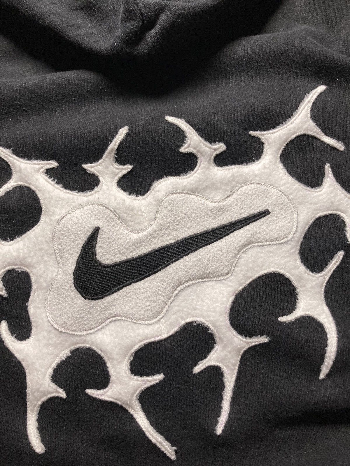 Nike ⛩️Nike Custom Hoodie Rare Y2K Punk Rock Devil Cross Hearts⛩️ Size US M / EU 48-50 / 2 - 4 Thumbnail