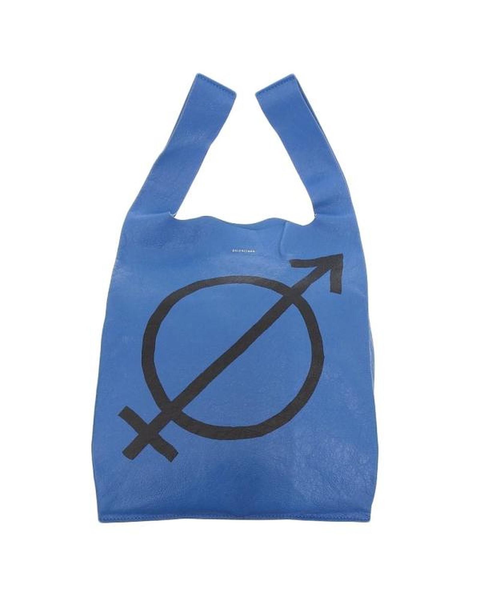 image of Balenciaga Supermarket Shopper Handbag In Blue, Women's