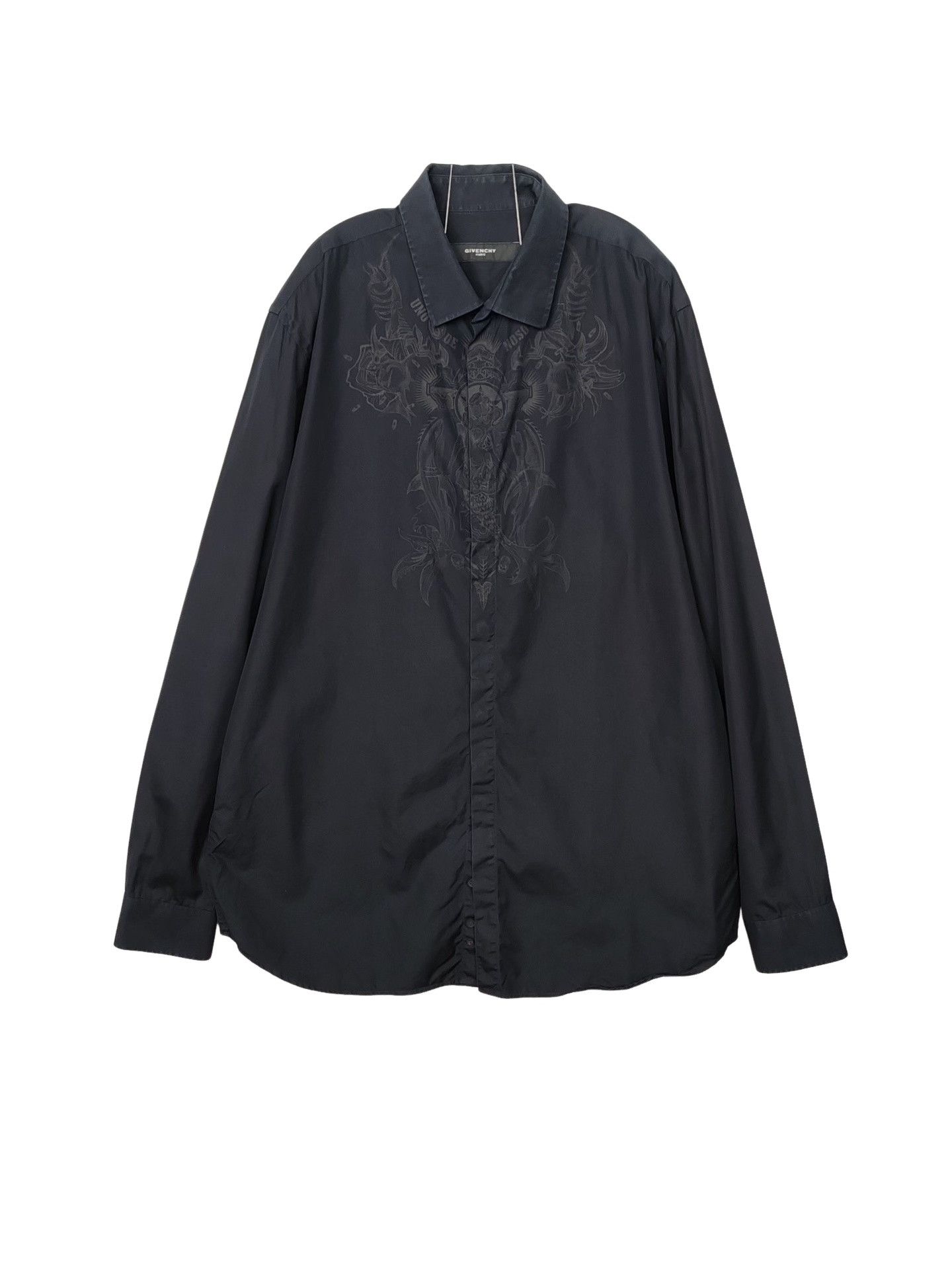 Givenchy Givenchy Logo Pattern Button Up Shirt Size L Size US L / EU 52-54 / 3 - 1 Thumbnail