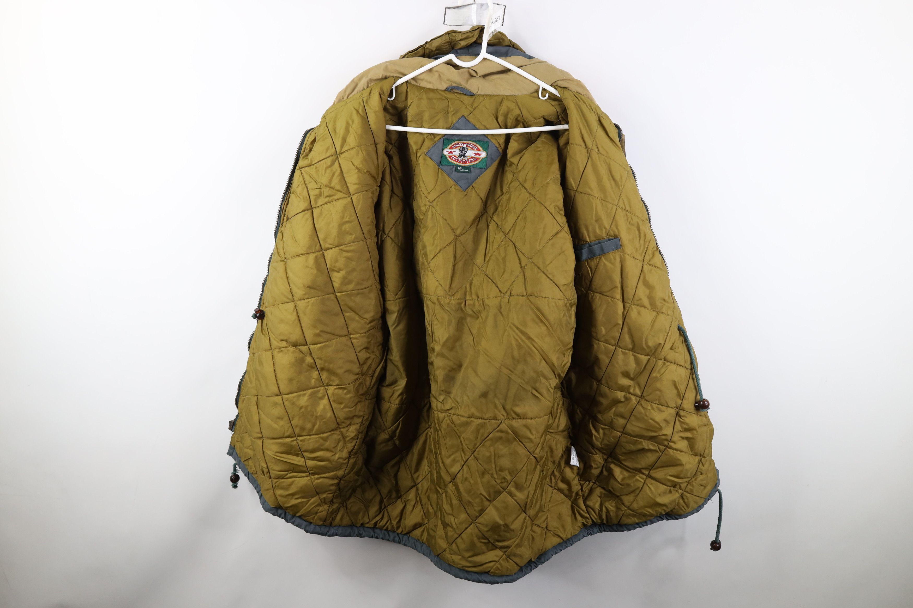 Vintage Vintage 90s Streetwear Hooded Puffer Parka Jacket Green Size US L / EU 52-54 / 3 - 11 Thumbnail