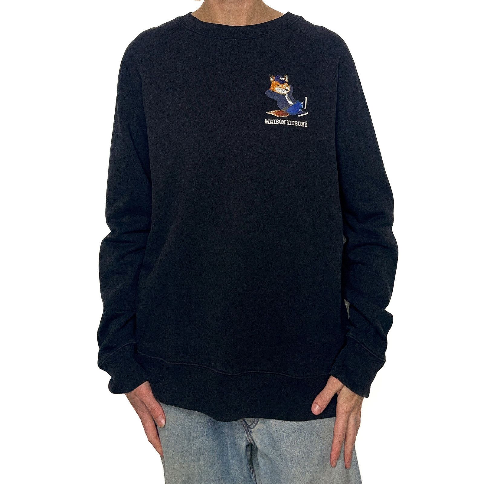 Maison Kitsune Black Fox Jumper Size L / US 10 / IT 46 - 1 Thumbnail