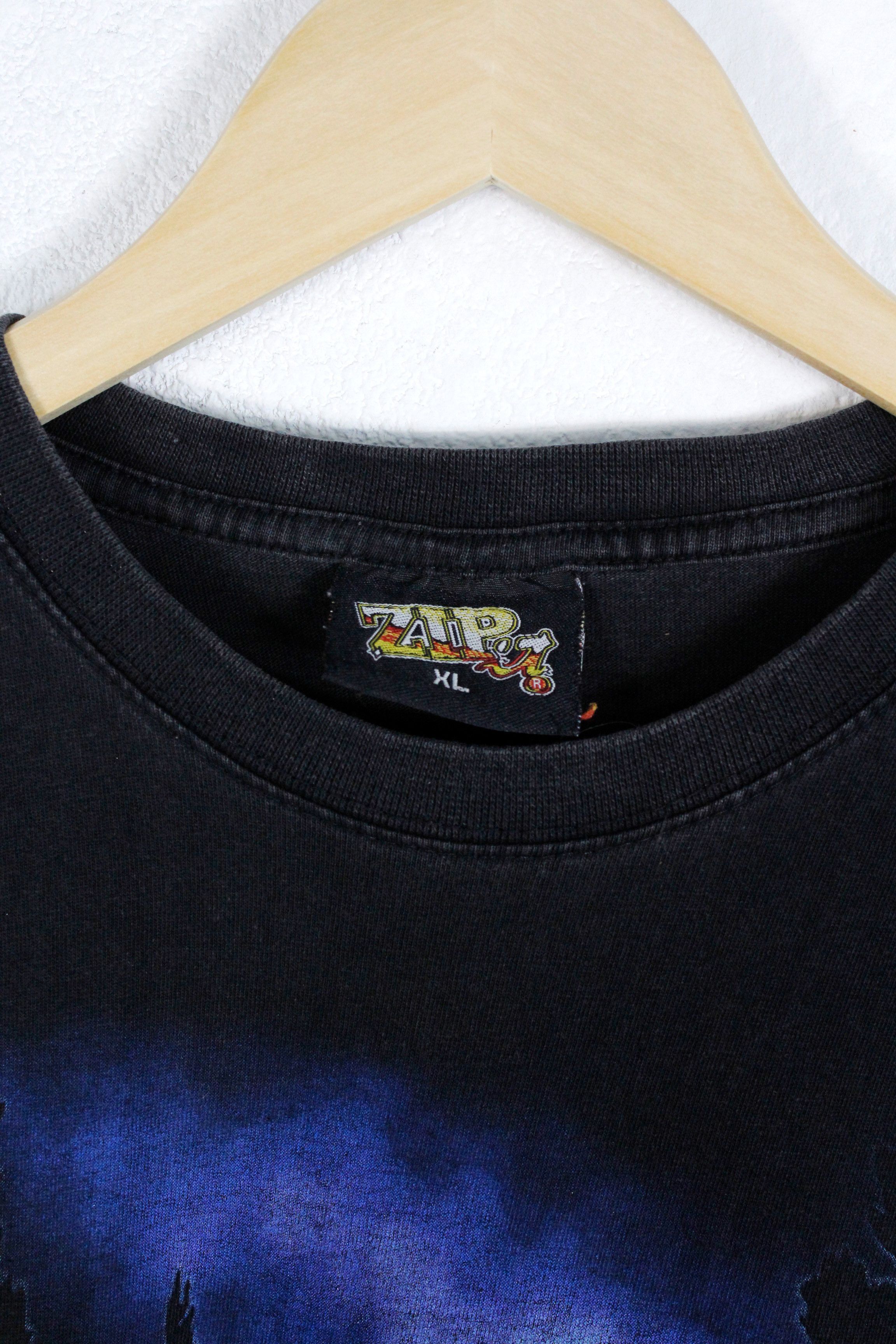 LONE WOLF Vintage Nature Wolfs 3D Graphic Print Tee T-shirt 90s Size US M / EU 48-50 / 2 - 3 Thumbnail