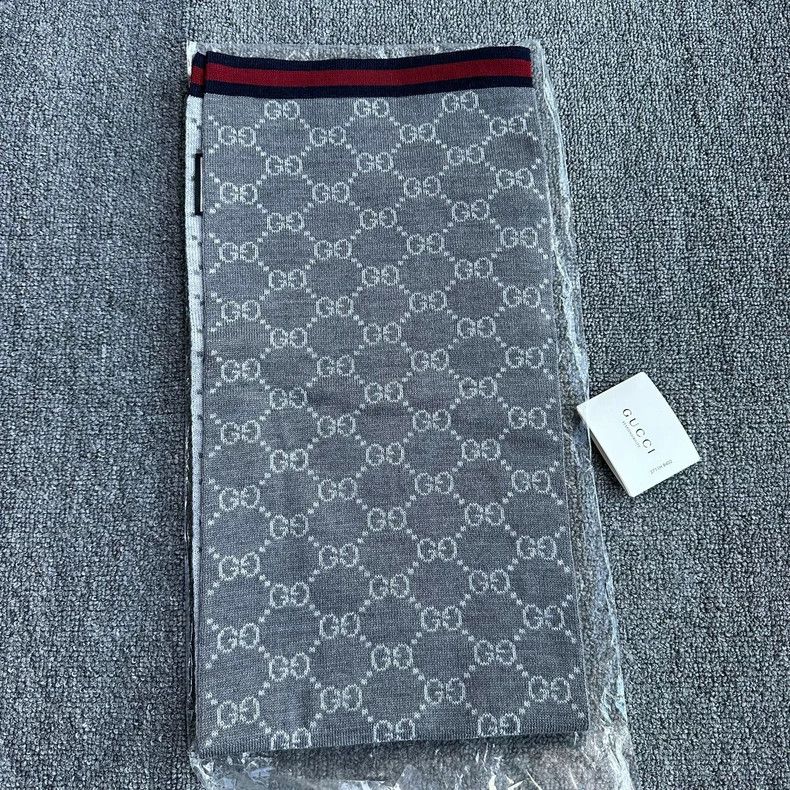 Gucci Gucci Double G full print logo pure wool scarf 2501-Nextarr Size ONE SIZE - 2 Thumbnail
