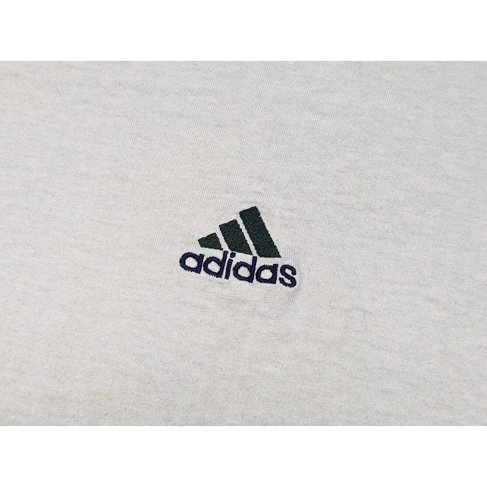 Adidas Vtg 90s Adidas T Shirt L Embroidered Three Stripe Logo USA Size US L / EU 52-54 / 3 - 4 Thumbnail