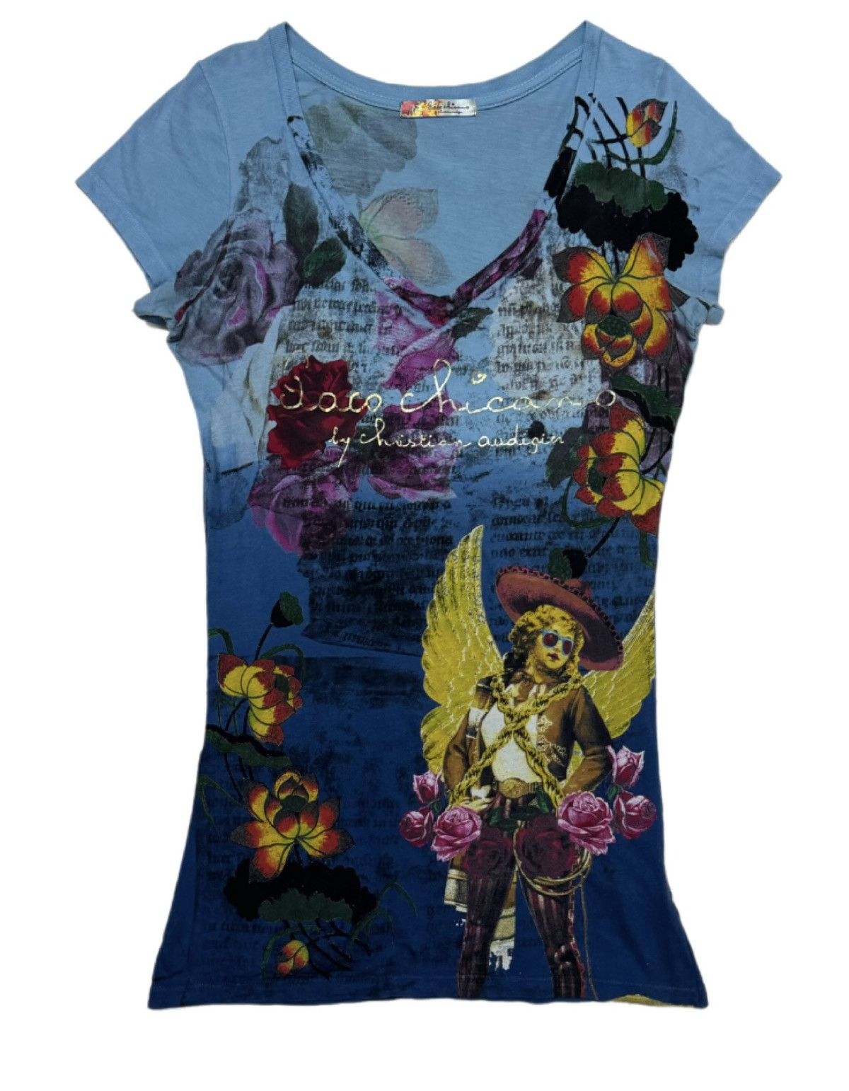 Christian Audigier × Designer CHRISTIAN AUDIGIER "Gaco Chicano" Usa Rare Design Shirt Size M / US 6-8 / IT 42-44 - 1 Thumbnail