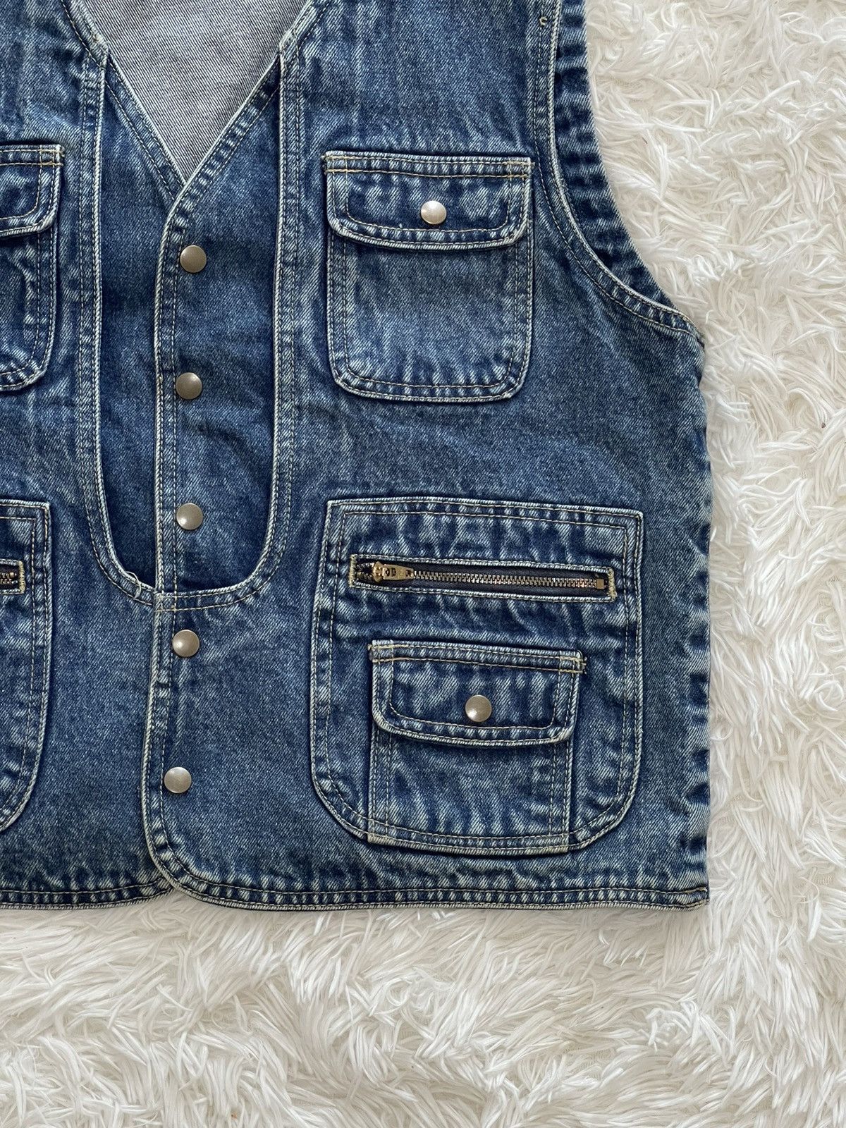 Japanese Blue Chaser Tactical Multipocket Denim Vest