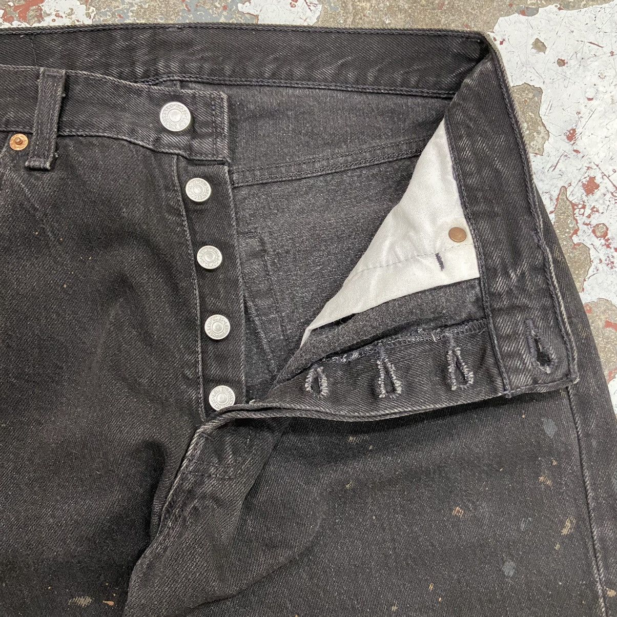 Levi's × Vintage Vintage 1990s Levi's Paint Splatter Black Denim Jeans Size US 29 - 7 Thumbnail