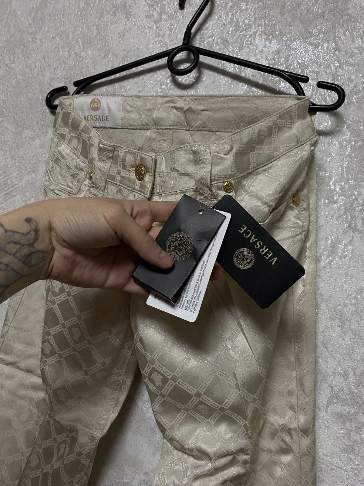 Versace Versace vintage Designer Monogram Bell Bottom Pants Size 29" - 3 Thumbnail