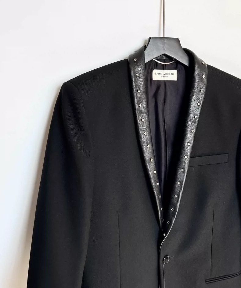 Saint Laurent Paris Saint Laurent Studded Lapel Blazer Jacket-2506 Size US S / EU 44-46 / 1 - 3 Thumbnail