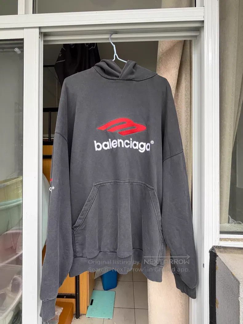 Balenciaga Balenciaga Racing 3B Embroidered Hooded Sweatshirt Jacket Size US M / EU 48-50 / 2 - 1 Thumbnail