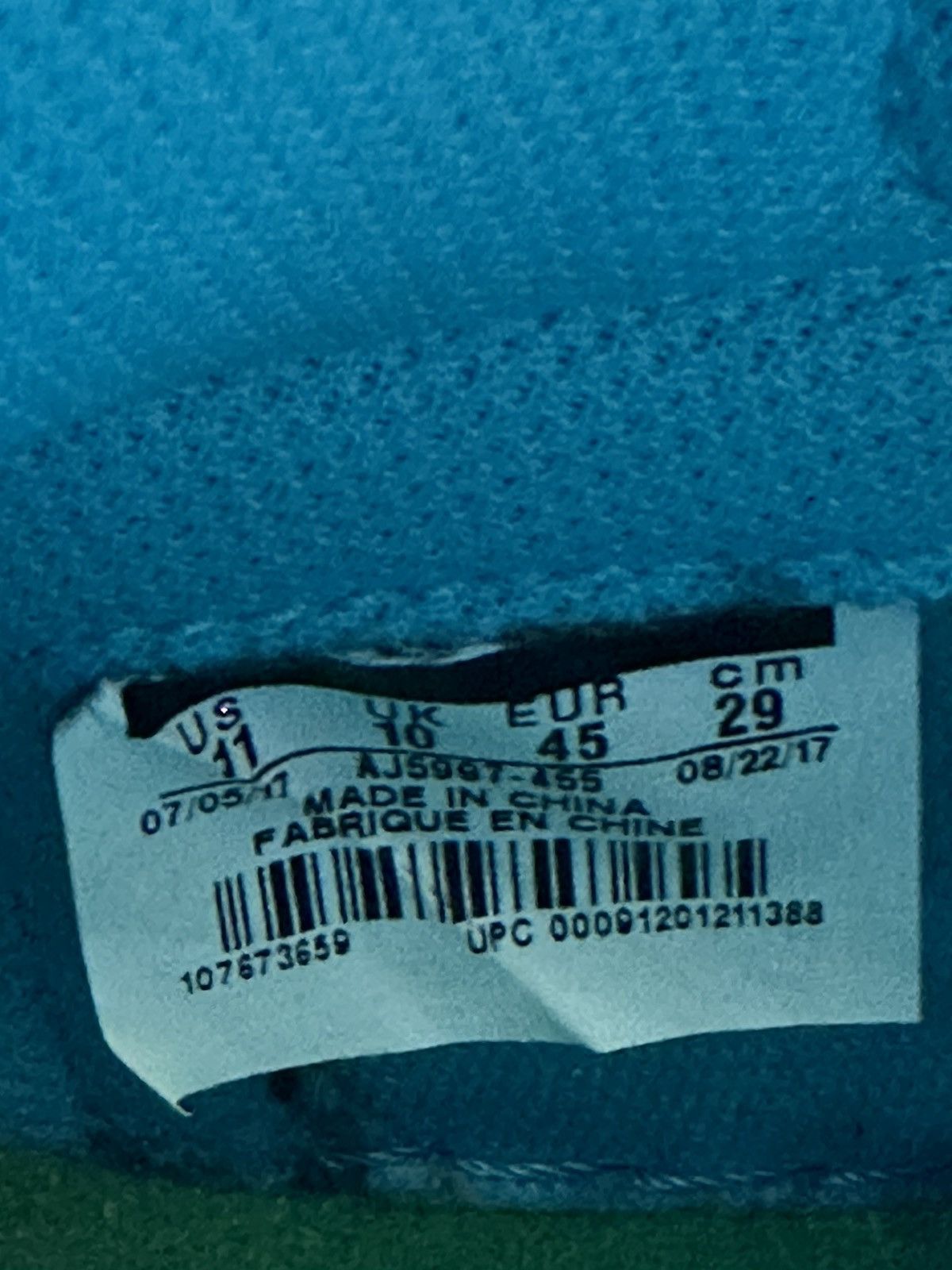 Jordan Brand × Nike Jordan 1 Gatorade “Blue Lagoon” Size US 11 / EU 44 - 6 Thumbnail