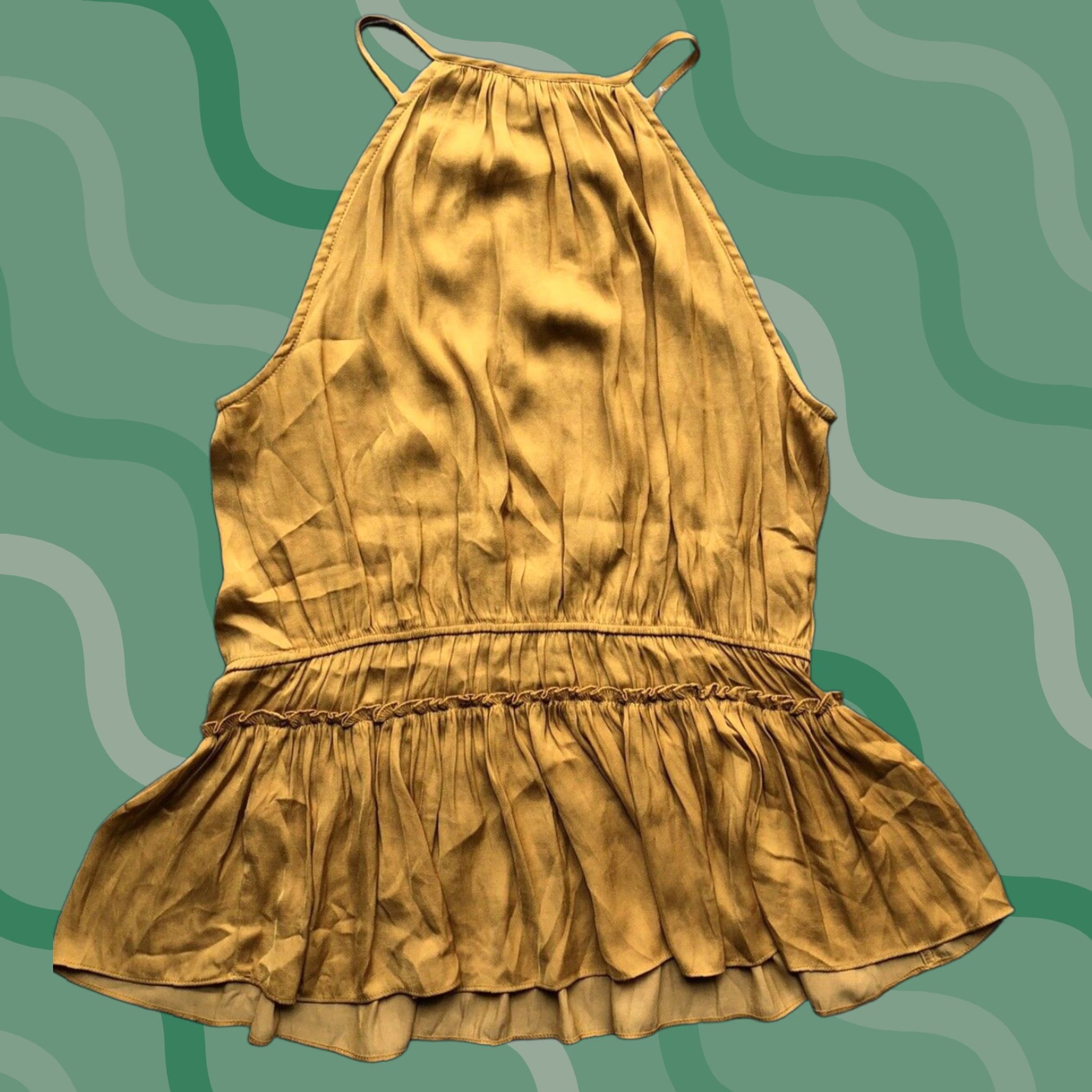 Vintage NWT Tahari Womens Tank Top L Yellow Marigold Sleeveless Shirt Casual Workwear Hipster Preppy Designer Nerd Size L / US 10 / IT 46 - 1 Thumbnail