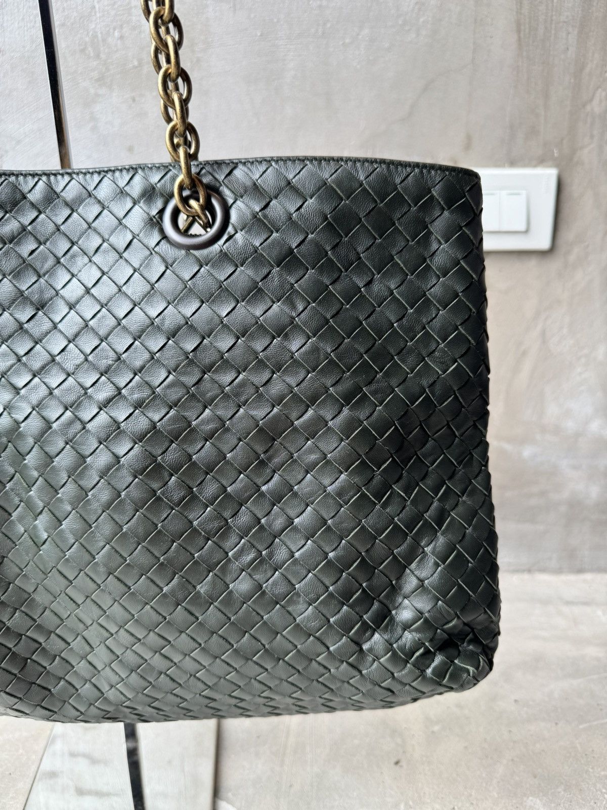 Bottega Veneta Bottega Veneta Medium Intrecciato Double Chain Tote Size ONE SIZE - 2 Thumbnail