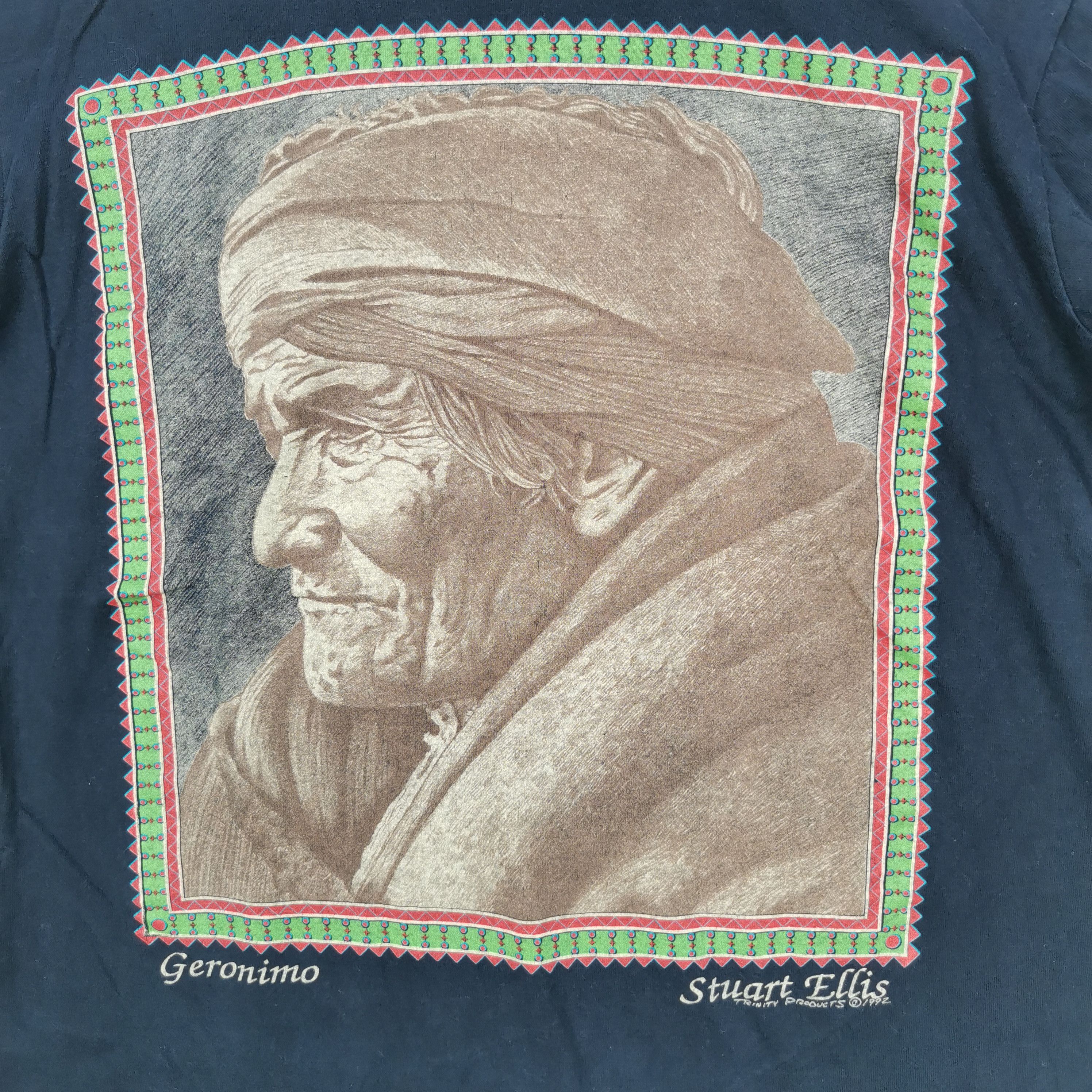 Arts & Science Vintage 90s Geronimo T-Shirt Apache Stuart Ellis Tee Size US M / EU 48-50 / 2 - 3 Thumbnail