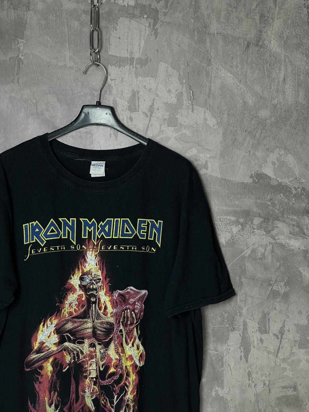 Band Tees × Iron Maiden × Vintage Vintage 00s Iron Maiden Retro Style Metal Black T shirt Size US L / EU 52-54 / 3 - 4 Thumbnail