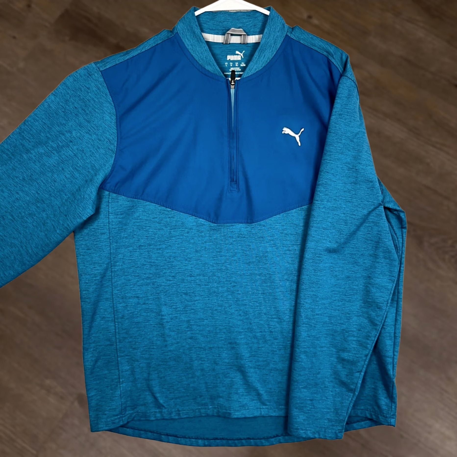 Puma Puma Sweatshirt Men L Blue Golf Quarter Zip Performance Stretch Pullover EUC Size US L / EU 52-54 / 3 - 1 Thumbnail