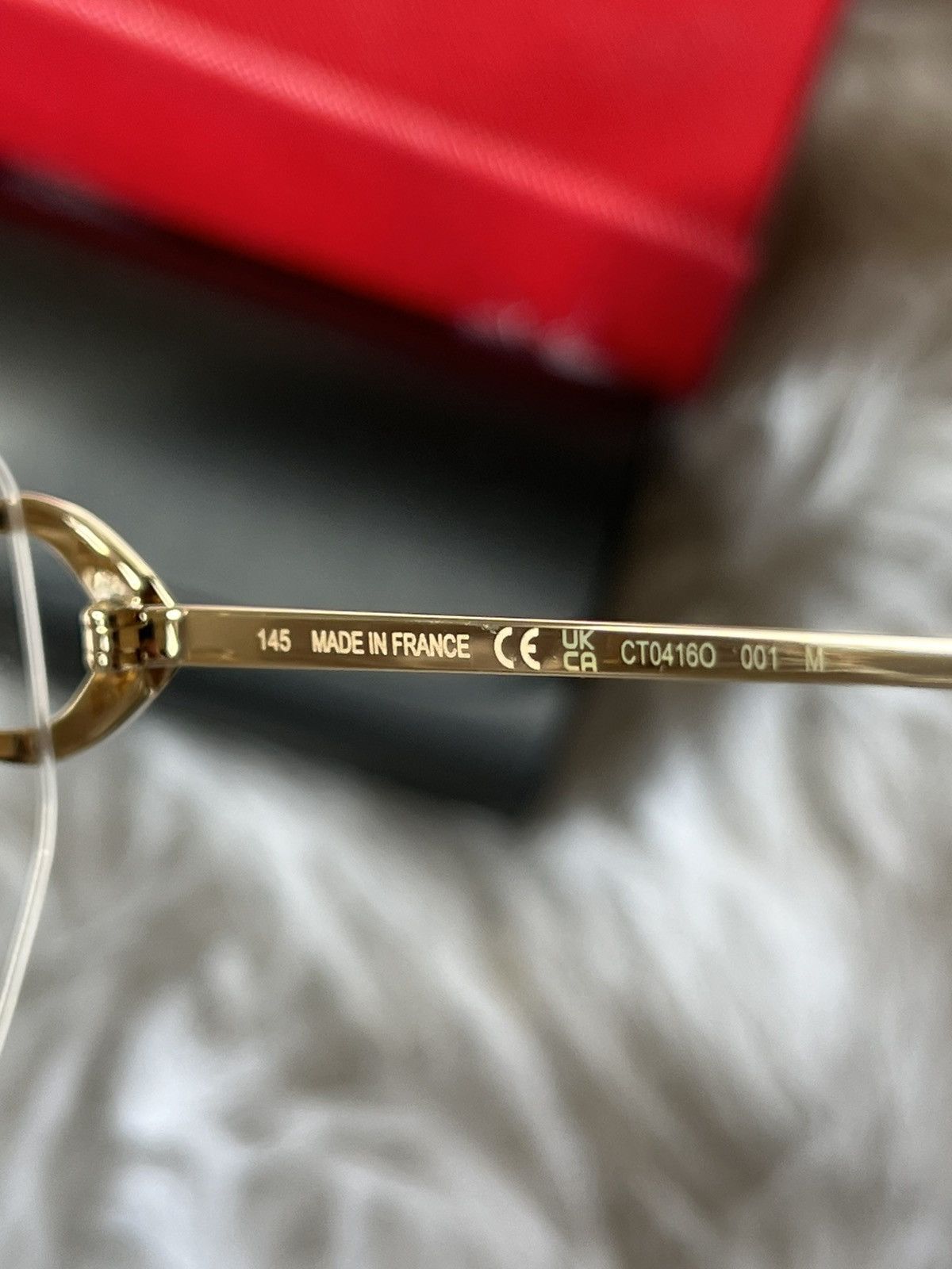 Cartier Cartier Big C’s Decor Clear Frame Gold Glasses Size ONE SIZE - 4 Thumbnail