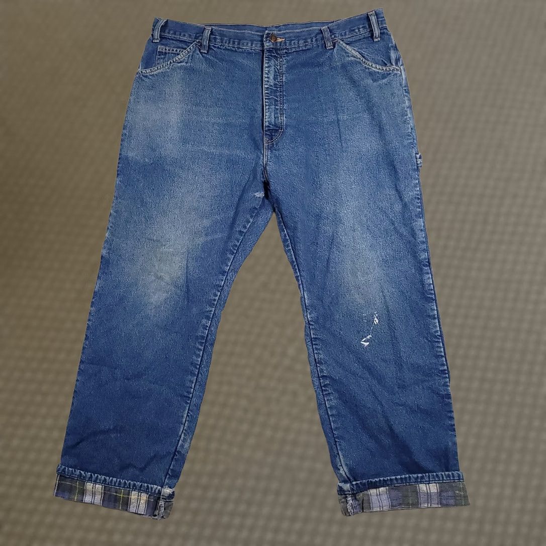 Dickies Dickies Jeans Mens 40X30 Regular Denim Straight Leg 38X27 Belt Loops 5-Pocket Lined Distressed Workwear Style Size US 40 / EU 56 - 1 Thumbnail