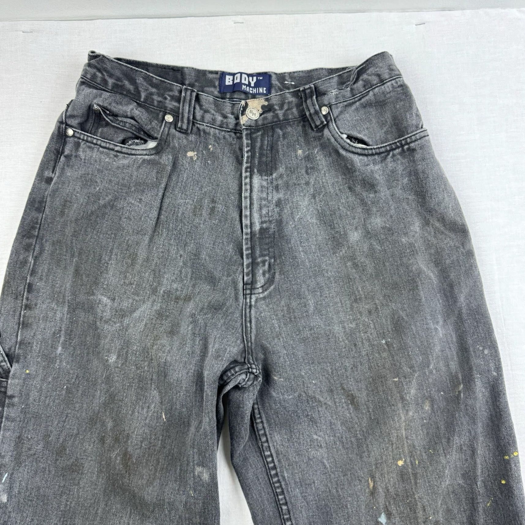 Vintage VINTAGE Body Machine Jeans Relaxed Fit Adult 33x32 Black Grunge 90s Y2K Punk Mens Size US 33 - 2 Thumbnail