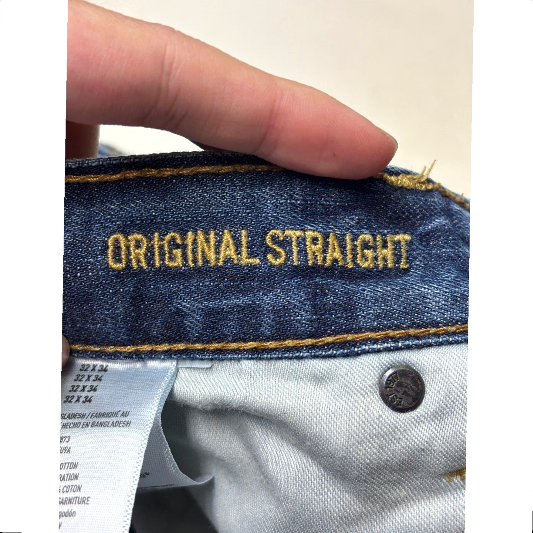 American Eagle Outfitters American Eagle Outfitters Jeans Straight Mens 32x32 Blue Denim 5-Pocket Modern Fit Tight? Size US 32 / EU 48 - 6 Thumbnail