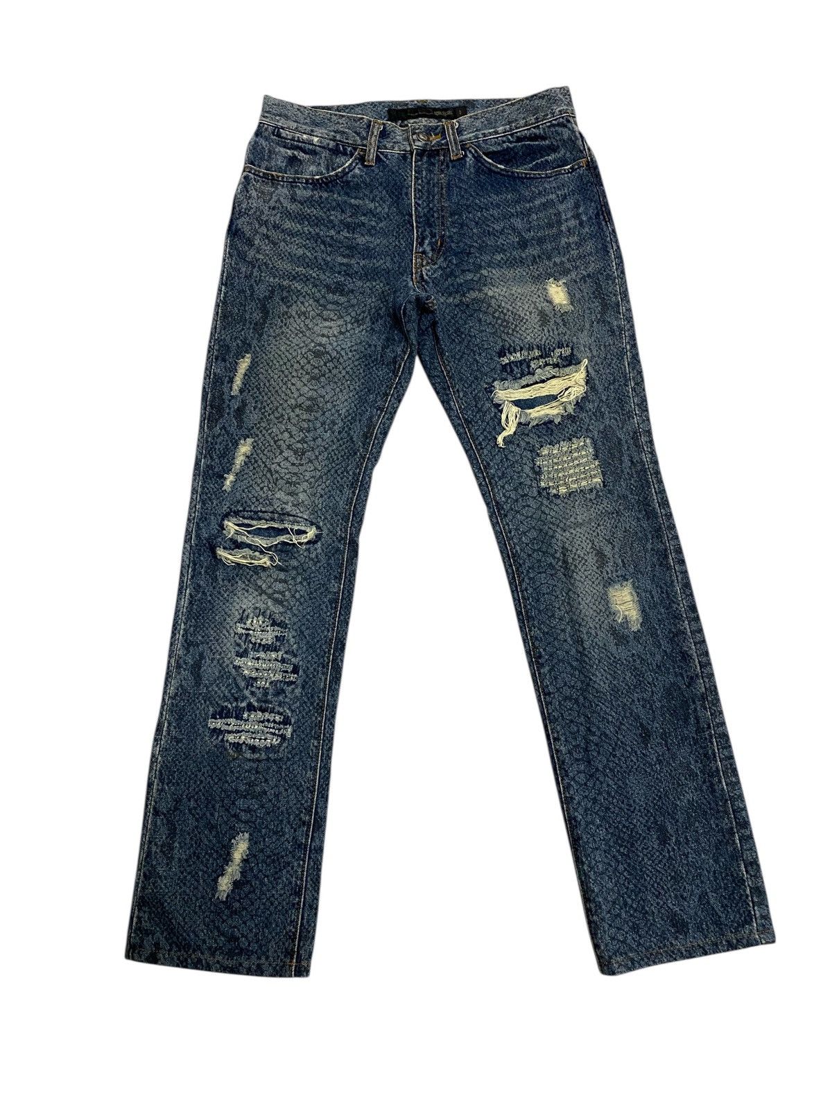 Schlussel Schlussel Snake Design Japanese Denim Jeans Size US 30 / EU 46 - 2 Thumbnail