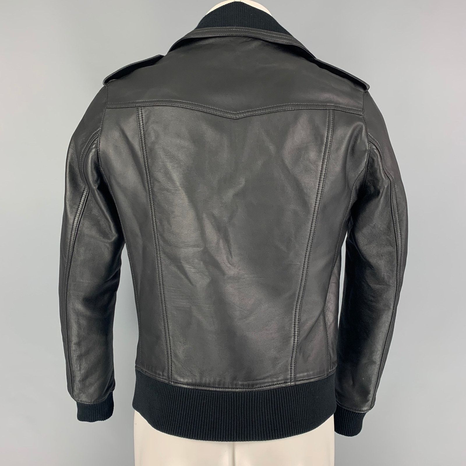 Balmain Size 38 Black Leather Motorcycle Jacket Size US M / EU 48-50 / 2 - 3 Thumbnail