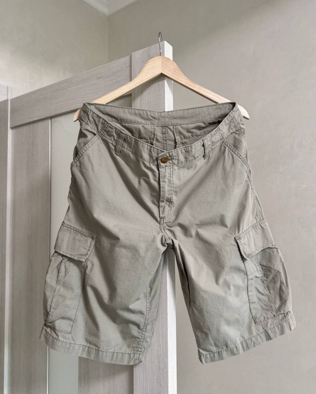 Carhartt × Vintage Carhartt Carpenter Cargo Faded Shorts Work Shorts Y2K Size US 32 / EU 48 - 7 Thumbnail