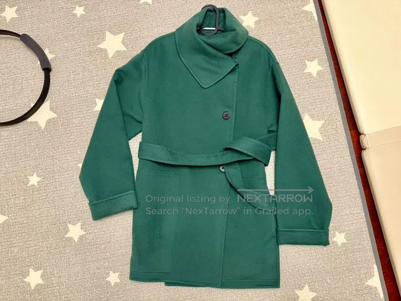 Hermes Hermes Green 100% Cashmere Coat Size XS / US 0-2 / IT 36-38 - 1 Thumbnail
