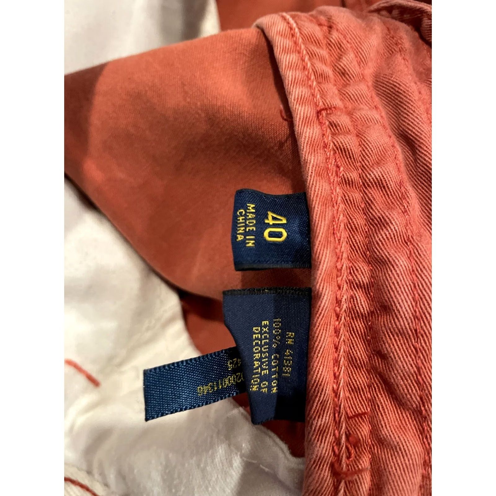 Polo Ralph Lauren Polo Ralph Lauren Shorts Mens 40 Red Salmon Chino Outdoor Pony Relaxed Fit F183 Size US L / EU 52-54 / 3 - 6 Thumbnail