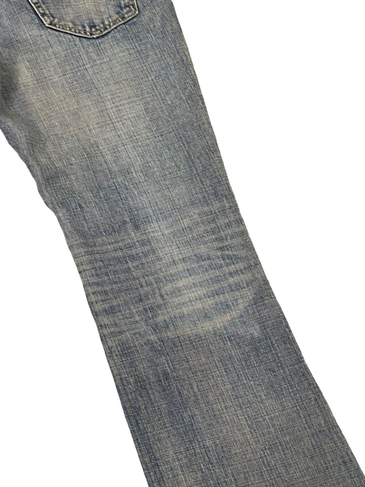 Japanese Brand Flare Jeans GL Heart Faded Distress Boot Cut 7🟦8 Size US 31 - 17 Thumbnail