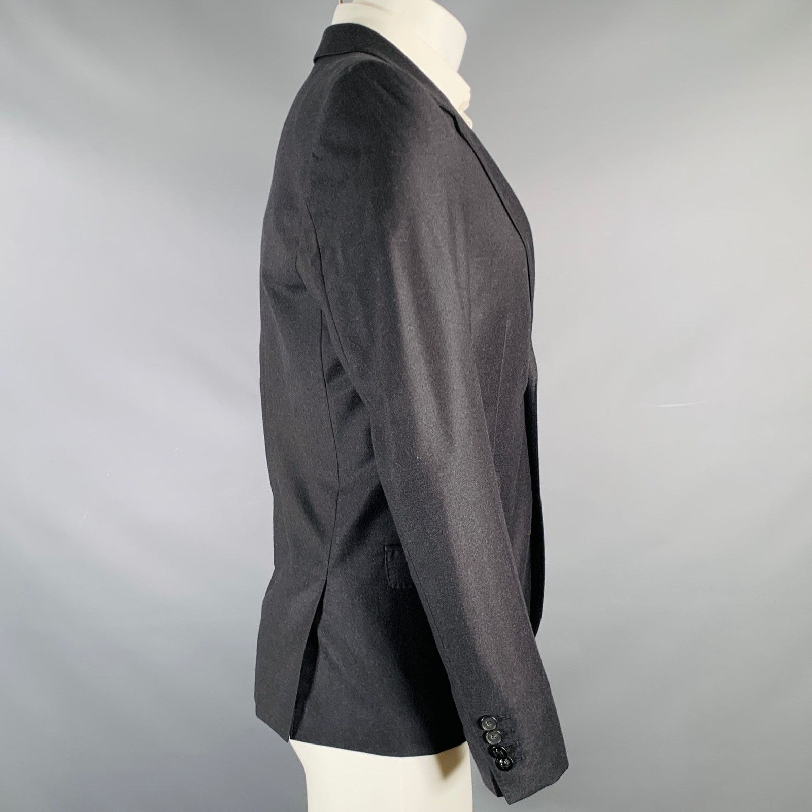 The Kooples Size 36 Grey Charcoal Wool Notch Lapel Sport Coat Size 36R - 3 Thumbnail