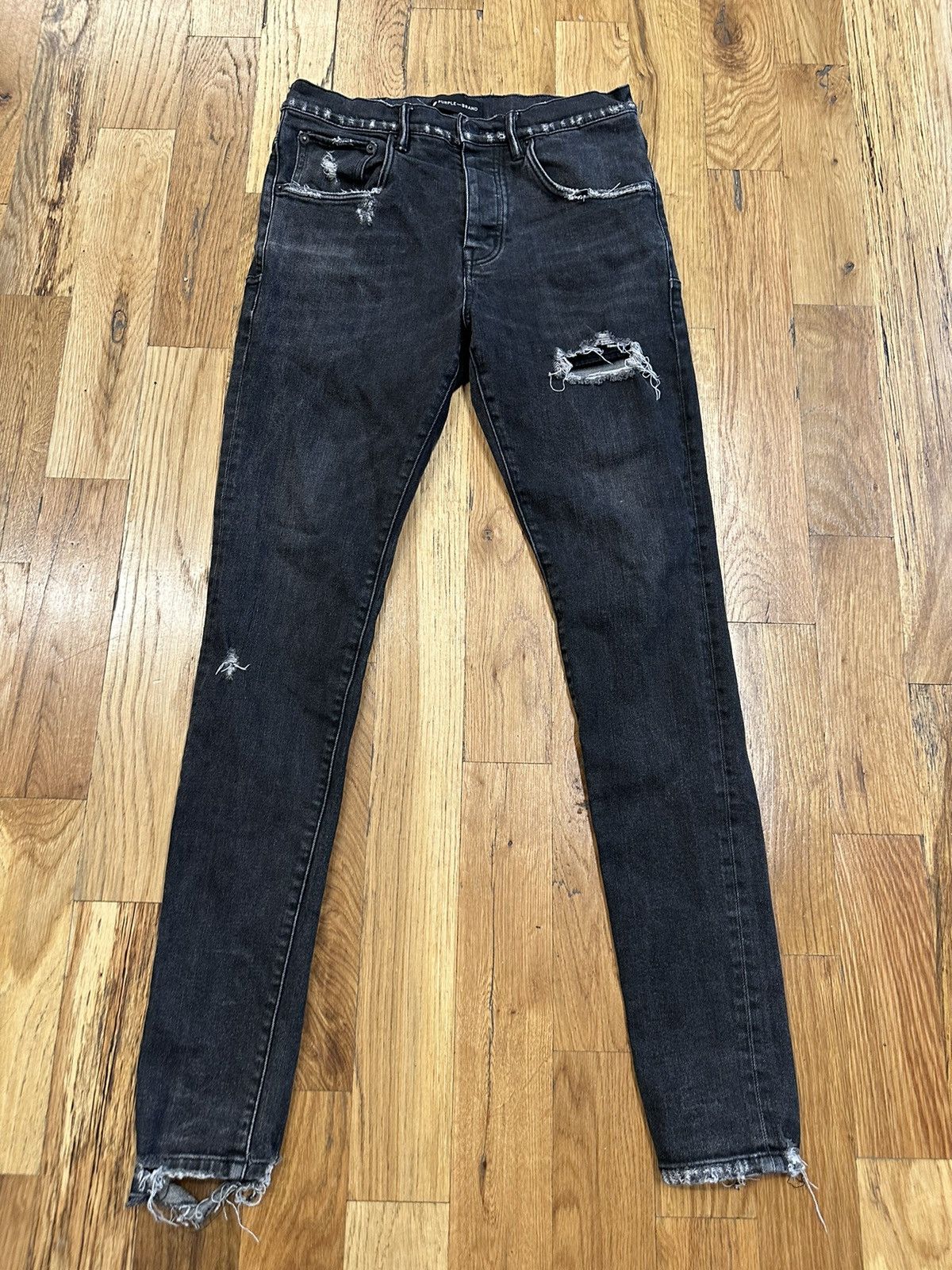 Purple Brand Purple Brand Thigh Hole Gray Denim Jeans Size 30 Size US 30 / EU 46 - 1 Thumbnail