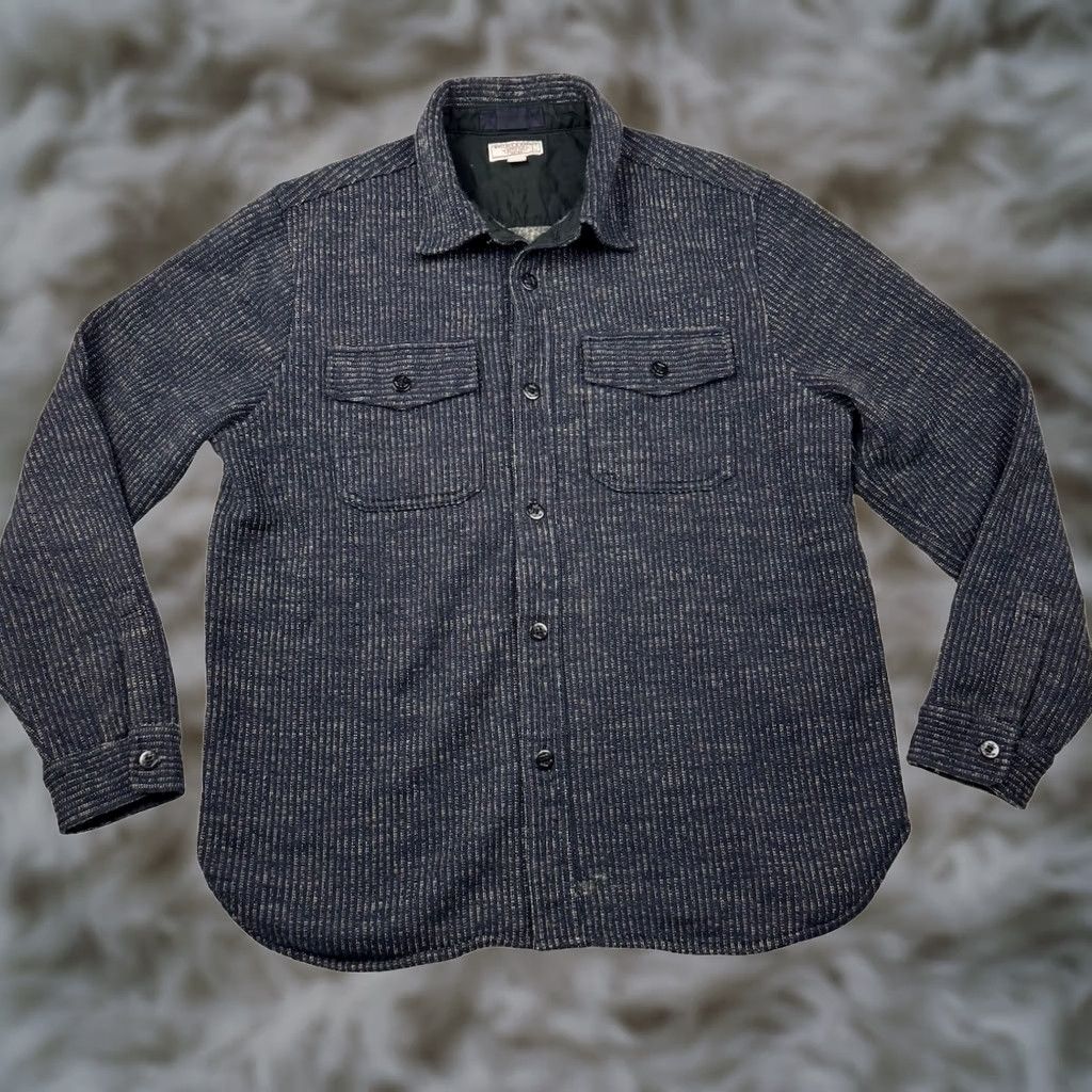 Wallace & Barnes Wallace & Barnes Men's Button Shacket Blue Lined Large Button Size US L / EU 52-54 / 3 - 1 Thumbnail