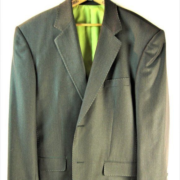Other M2 Morvati Men's Italian Designer Custom Suit Jacket Size 44 Size US L / EU 52-54 / 3 - 2 Thumbnail