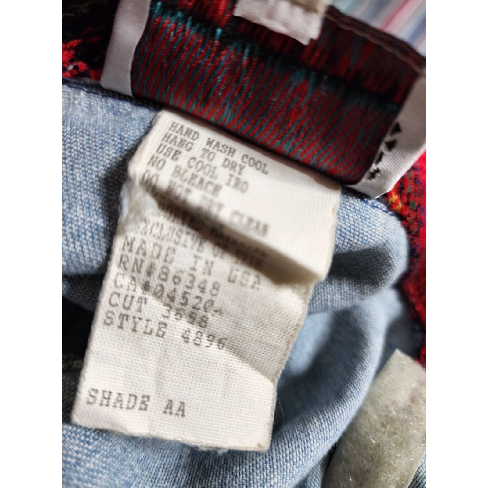 Denime VINTAGE City Girl Jacket Womens Size 10 Blue Plaid Denim 90s Size 32" / US 10 / IT 46 - 8 Thumbnail