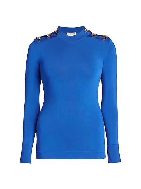 oc11z10524 Top in Shiny Viscose in Blue