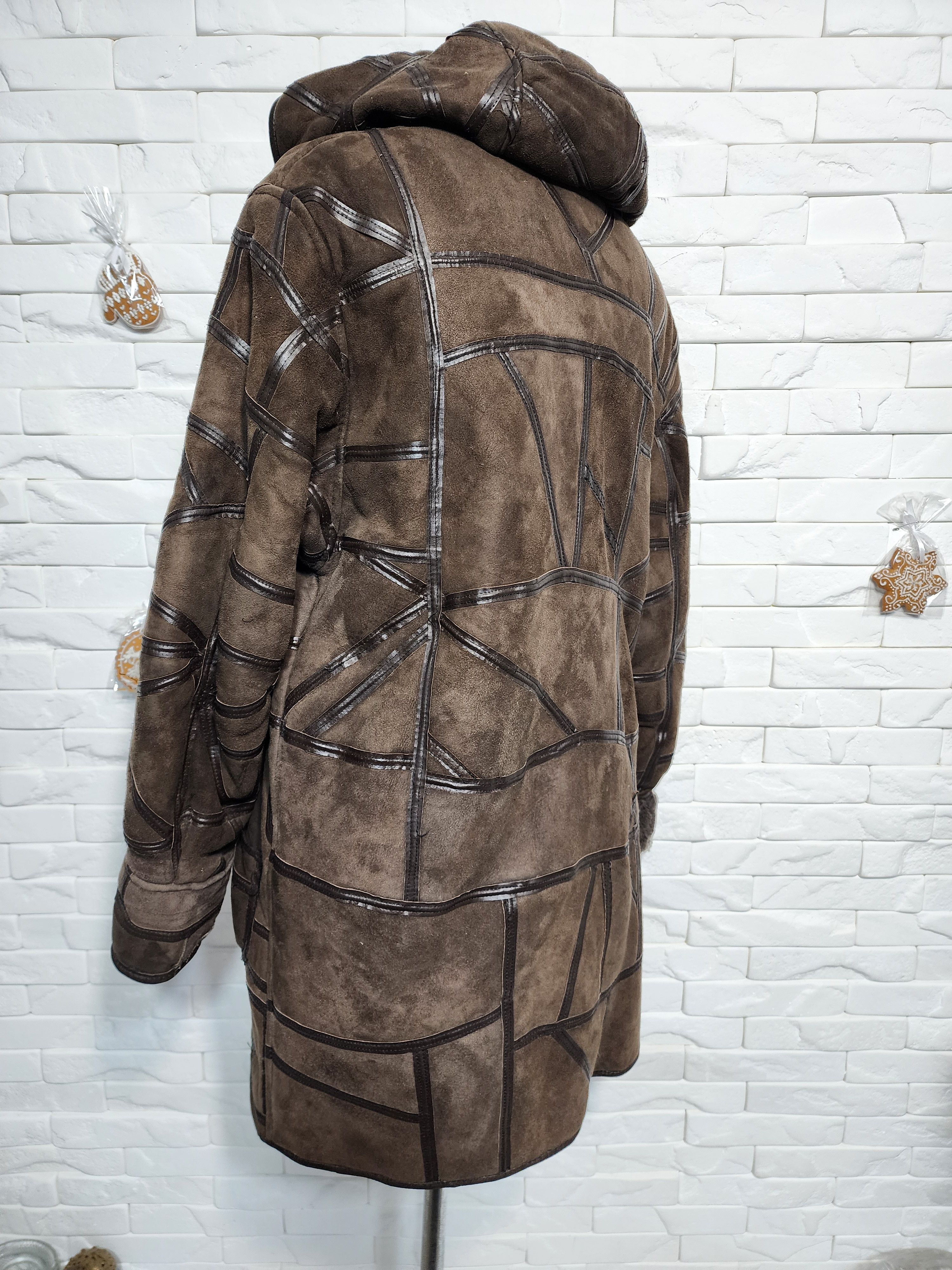 Furla Brown Sheepskin Coat: Women's Hooded Fur Winter Coat Size XL / US 12-14 / IT 48-50 - 6 Thumbnail