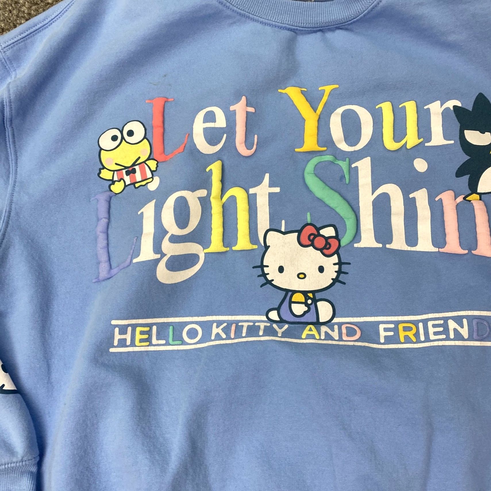 Vintage Hello Kitty And Friends Sweatshirt Womens 2XL Sanrio Blue Crew Neck Pullover Fleece Graphic Print Cat Cartoon Cute 90s? Size XXL / US 16-18 / IT 52-54 - 2 Thumbnail