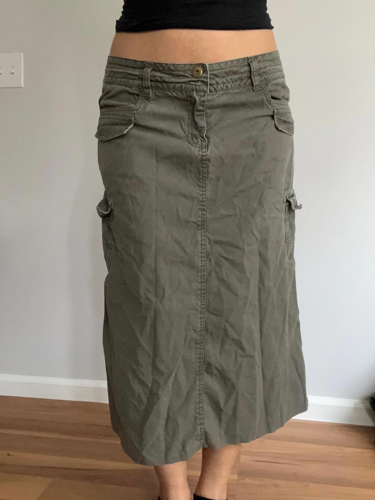 Other Women’s midi green cargo skirt Size 30" / US 8 / IT 44 - 2 Thumbnail