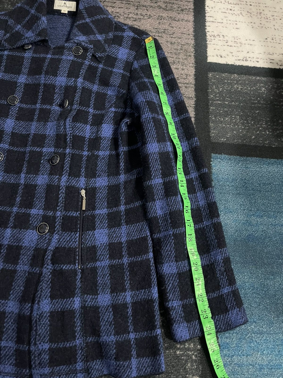 Courreges Vintage Courreges Plaid Wool Jacket Size S / US 4 / IT 40 - 16 Thumbnail