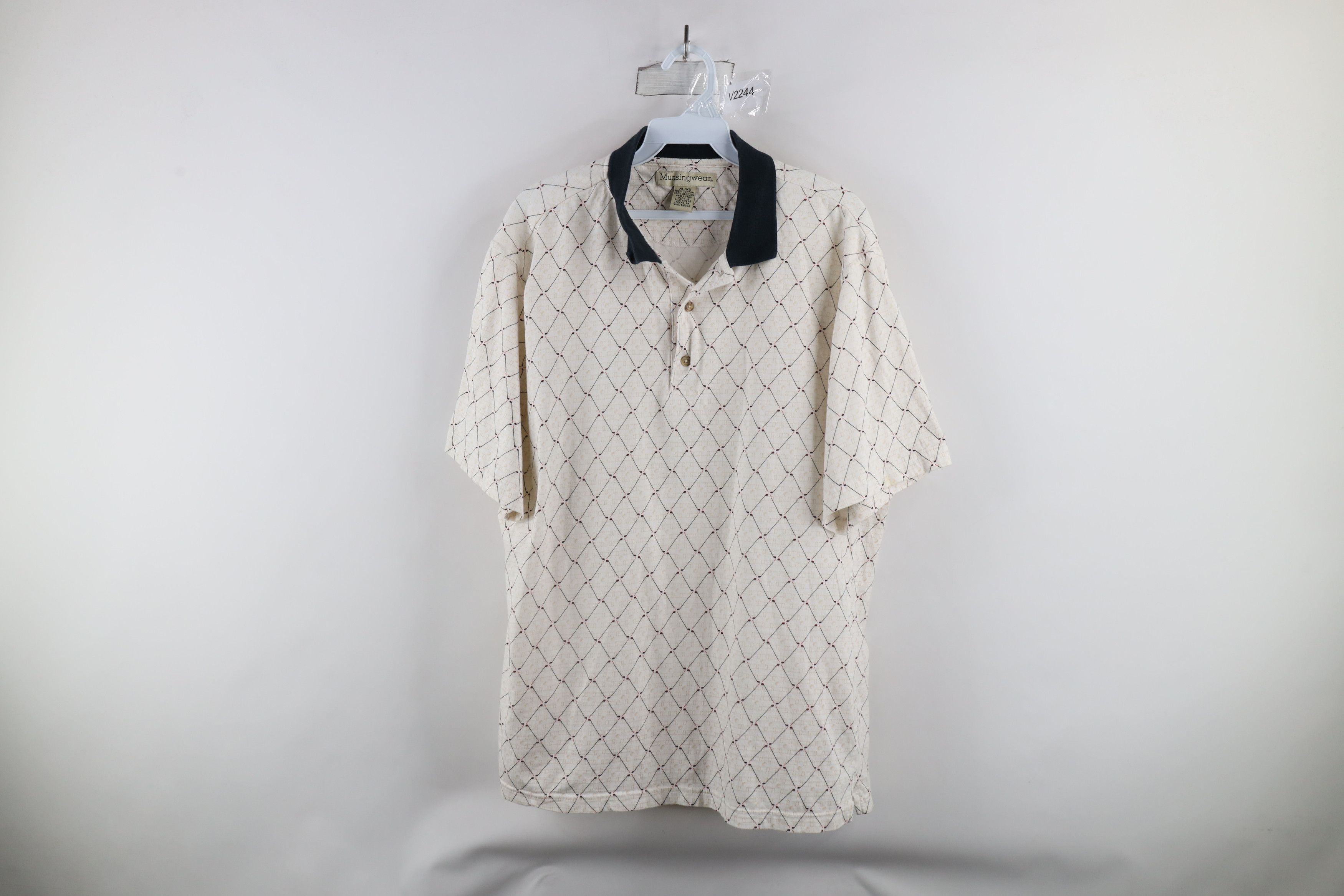 Vintage Vintage 90s Streetwear Over Print Collared Golf Polo Shirt Size US XL / EU 56 / 4 - 1 Thumbnail
