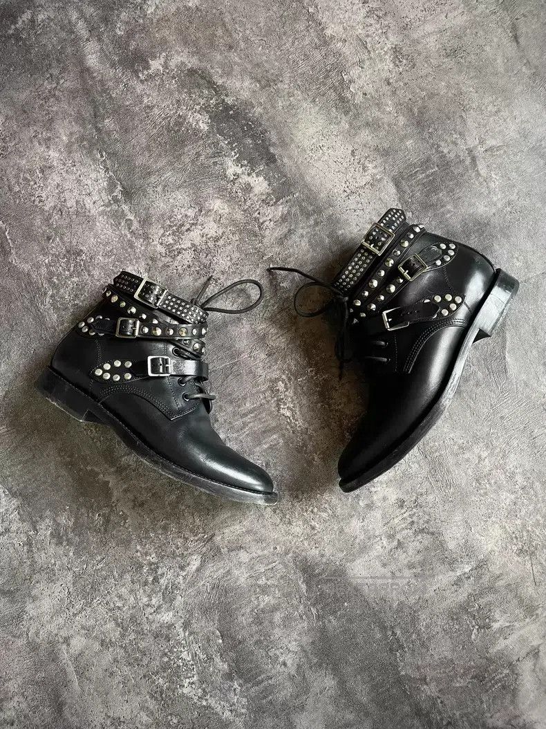 Saint Laurent Paris Saint Laurent Paris Belted Studs Biker Short Boots i Size US 8.5 / EU 41-42 - 1 Thumbnail