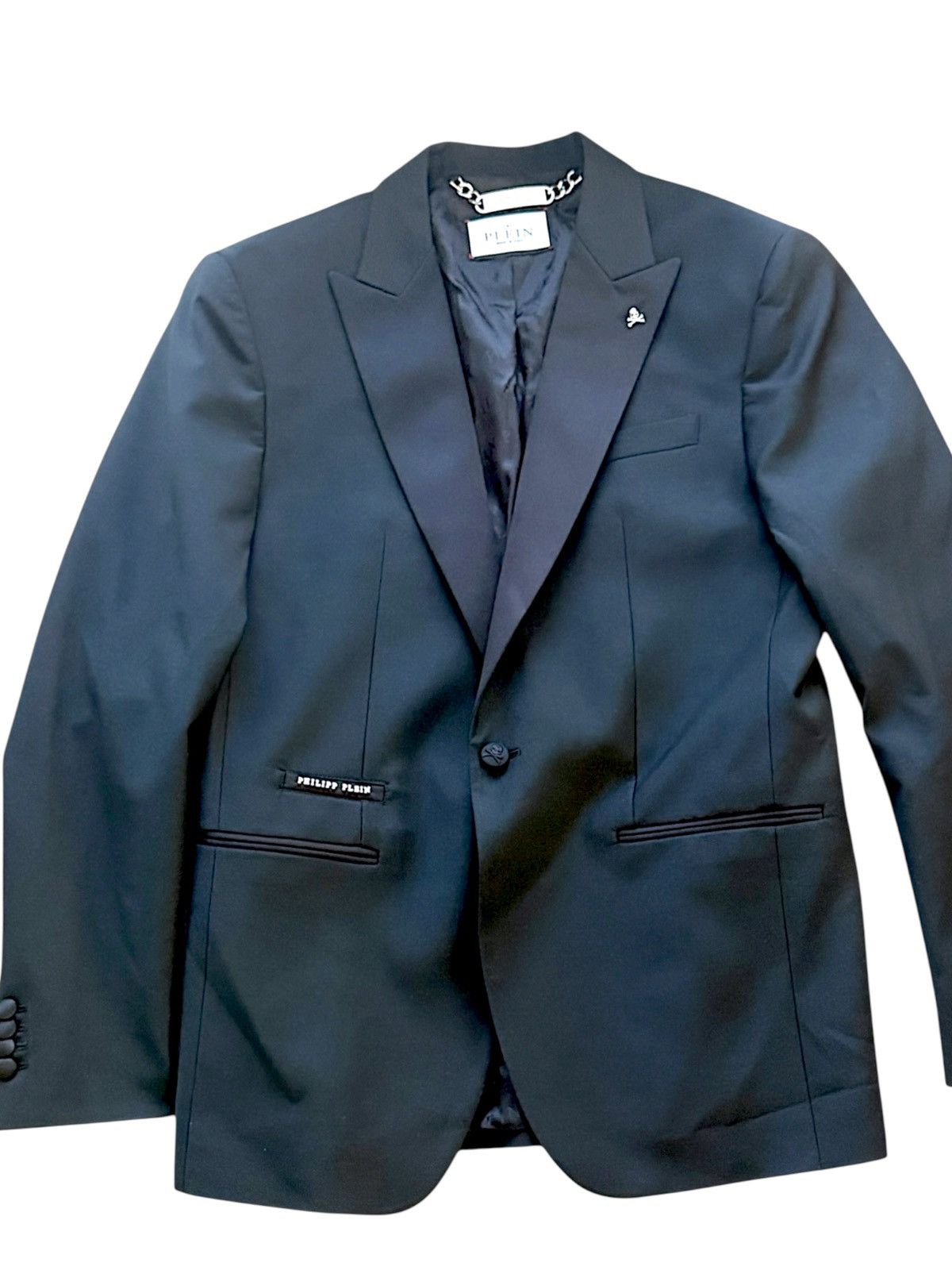 Philipp Plein Philipp Plein Crystal Skull Blazer Black Tailored Jacket Size 50L - 2 Thumbnail